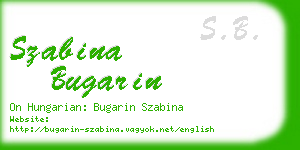 szabina bugarin business card